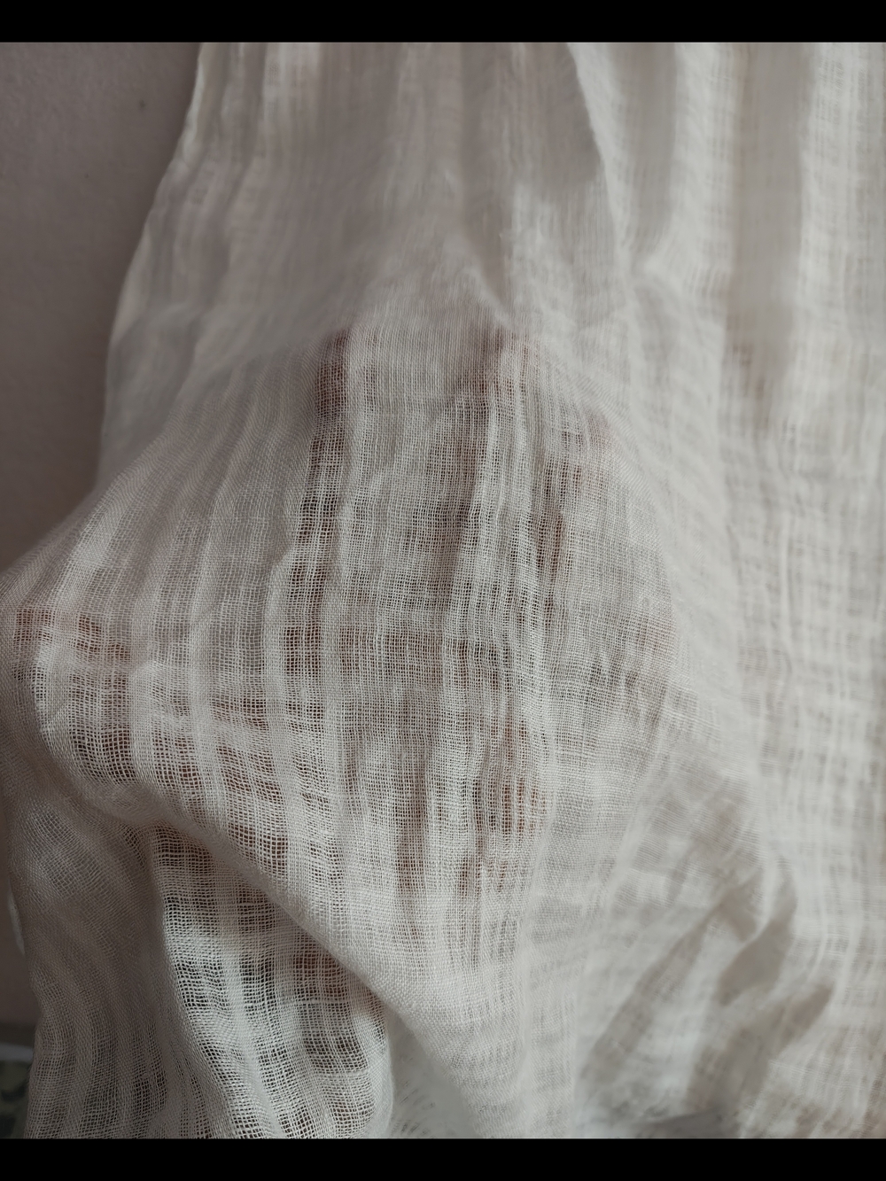 Eileen Fisher Lightweight Textured Linen Top — Natural Cream - Picture 8 of 9